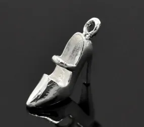 10 Silver Plated HIGH HEELS SHOE Charm Pendants  chs0679