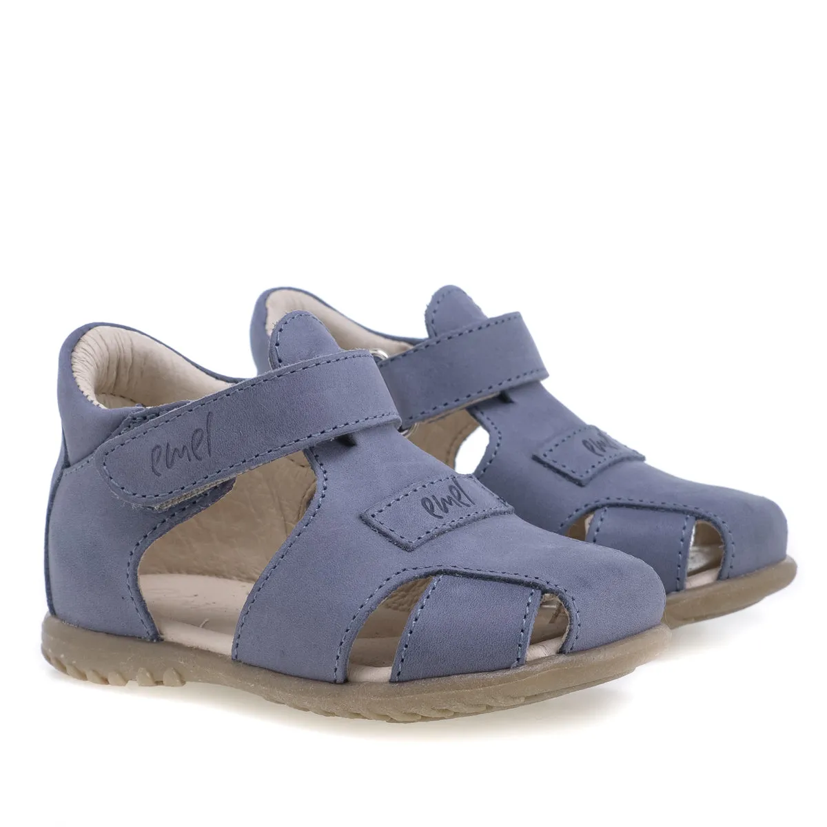 (2199-17) Emel blue closed sandals