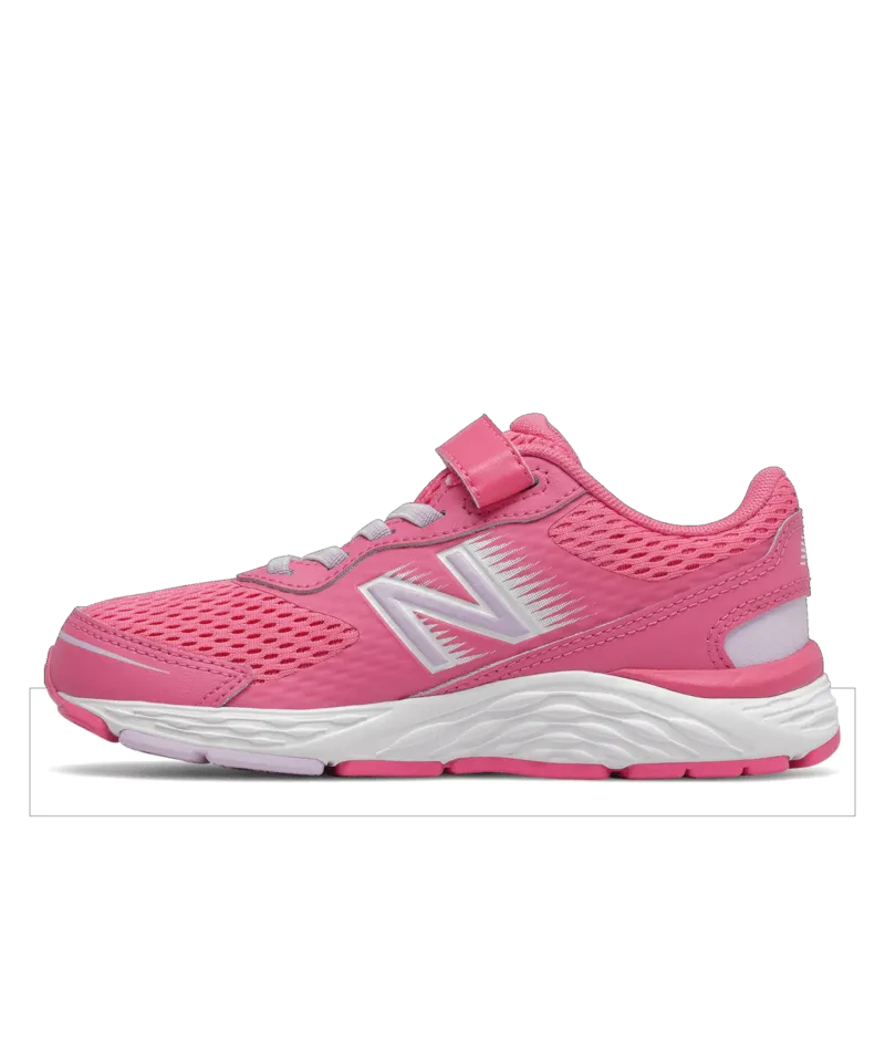 680v6 Girls A/C Running Shoes - Sporty Pink/White