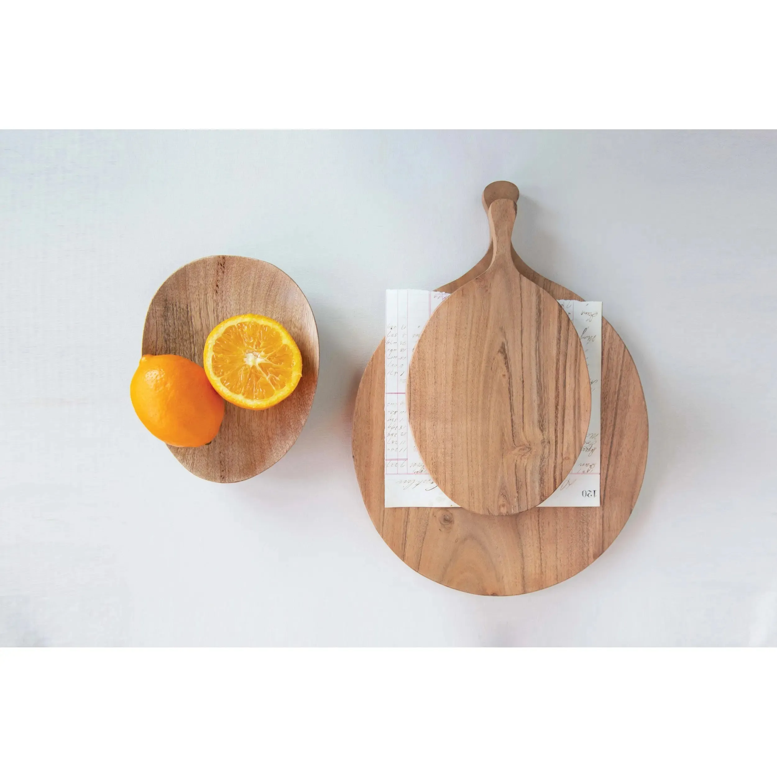 Acacia Wood Cheese/Cutting Board with Handle