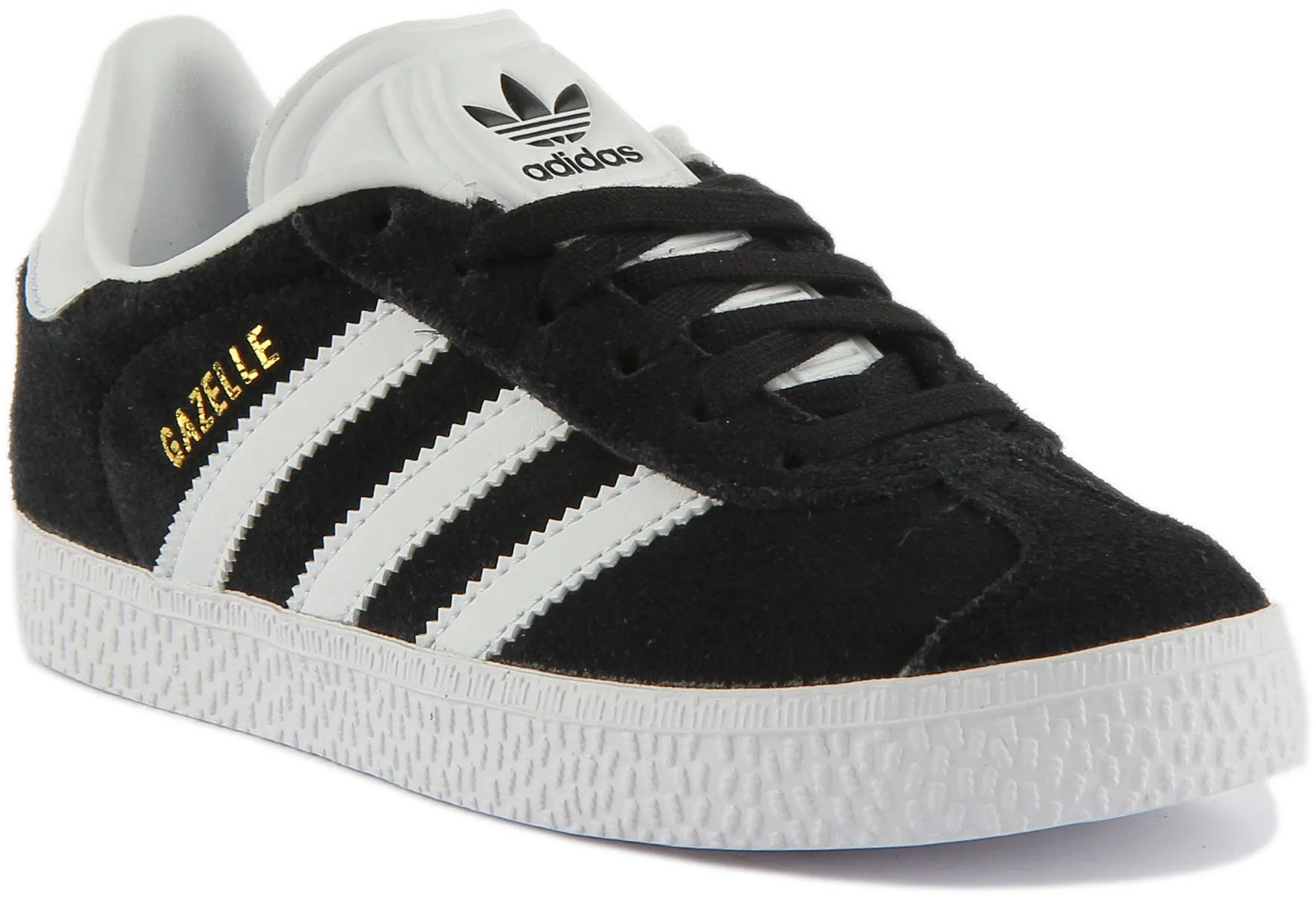 Adidas Gazelle C In Black White For Kids