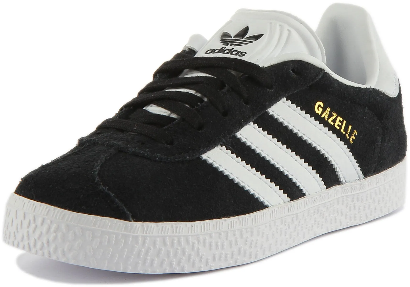 Adidas Gazelle C In Black White For Kids