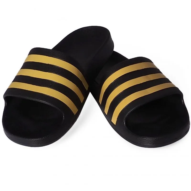 Adidas Mens Adilette Aqua Slippers - Black/Gold