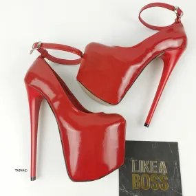 Ankle Strap Red Patent High Heels