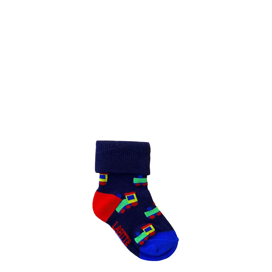 BABY TRAIN SOCKS - NAVY