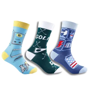 Bacca Bucci Combo of a 3 Pair Crew Length Socks