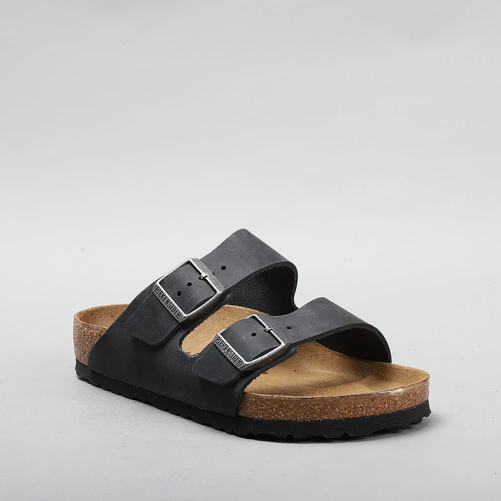 BIRKENSTOCK ARIZONA 552111 BLACK WAXY OILED LEATHER