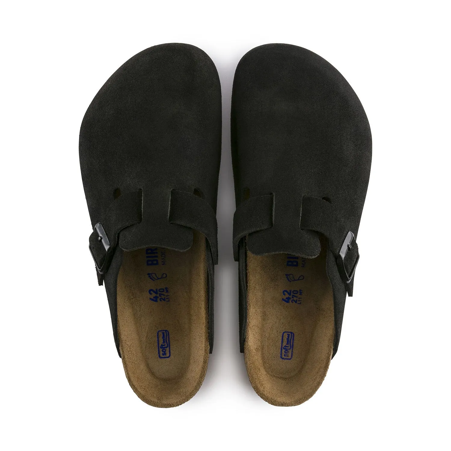 Birkenstock Boston Soft Footbed 'Suede Black'