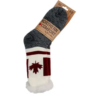 Cozy Canadian Maple Leaf Patterned Socks