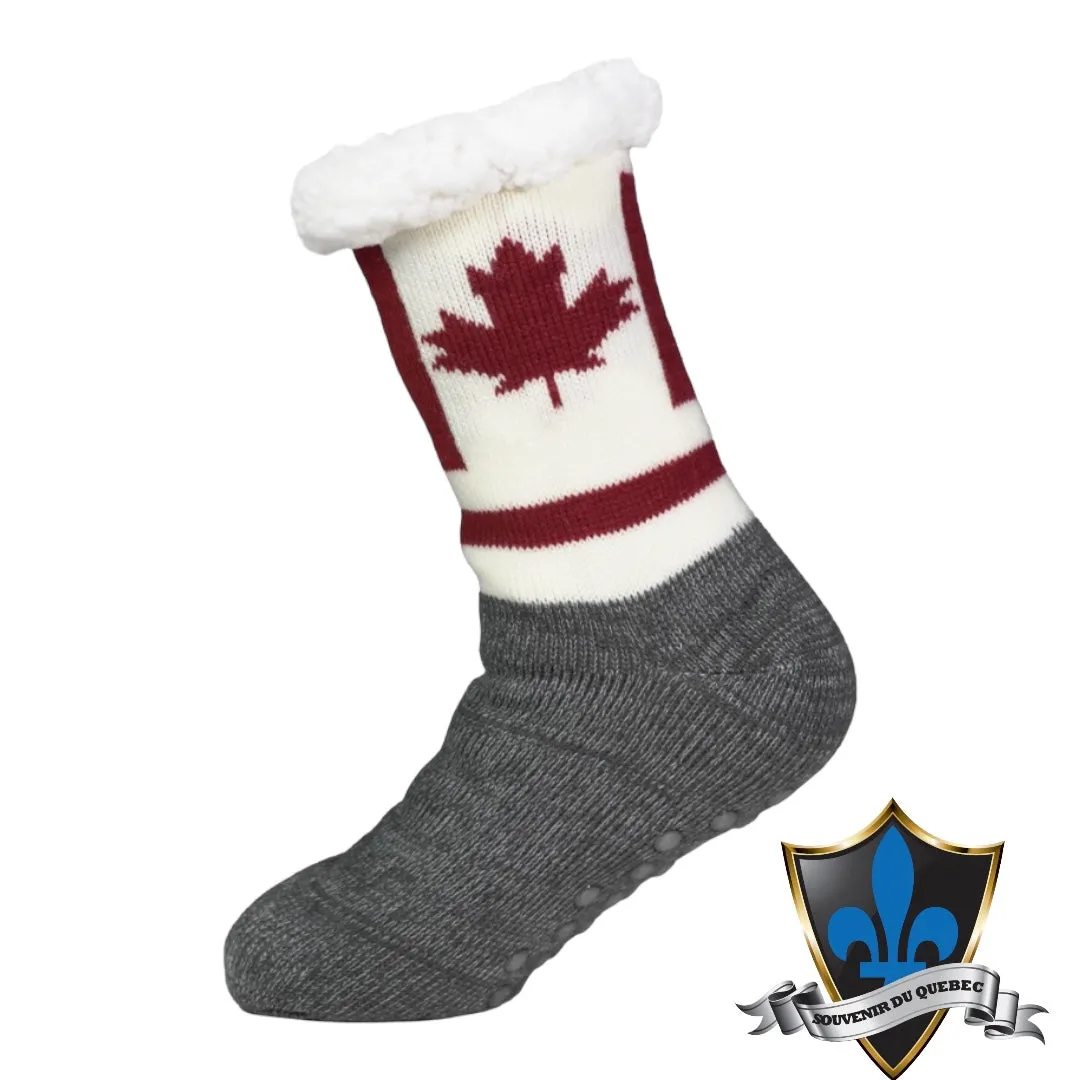 Cozy Canadian Maple Leaf Patterned Socks