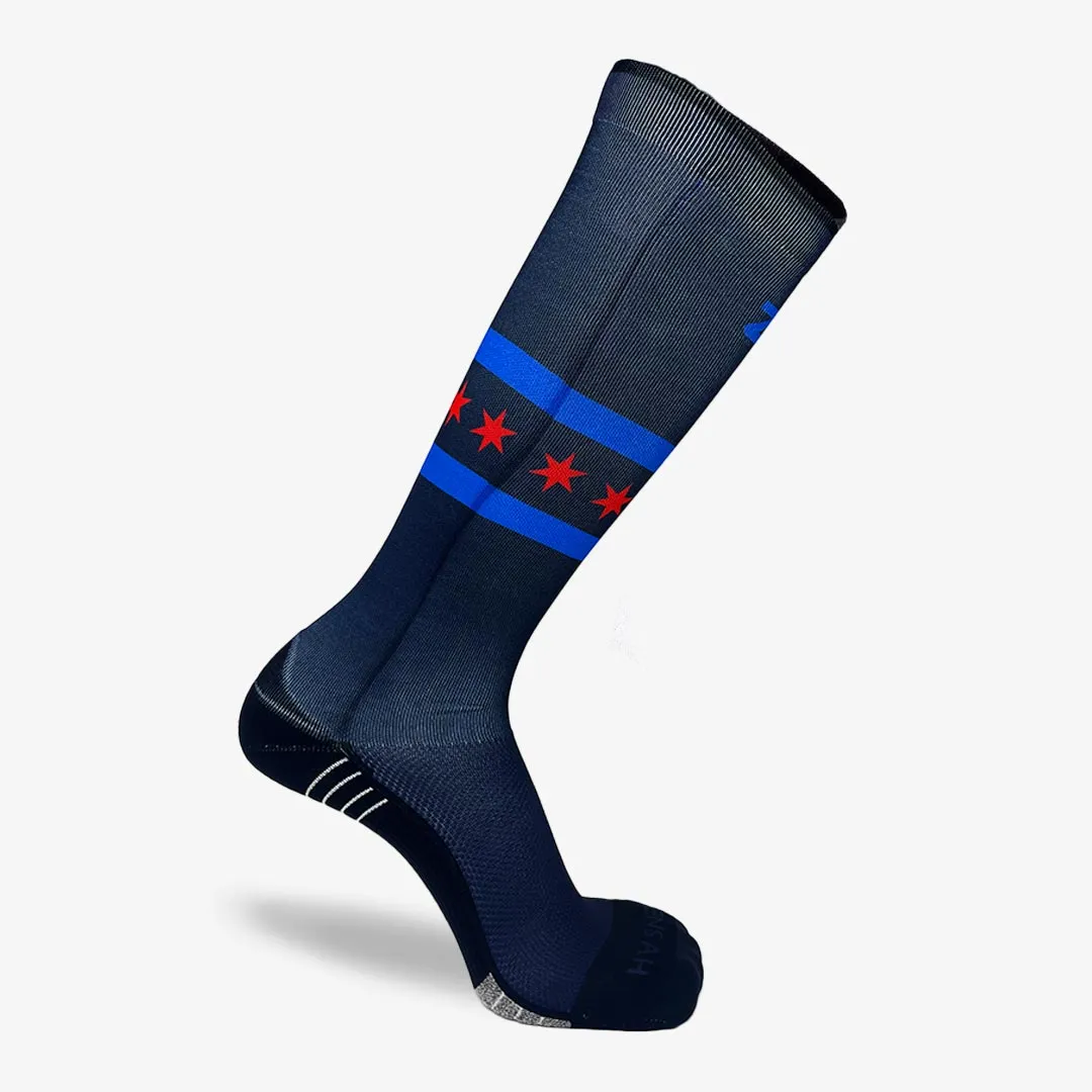 Chicago Flag Compression Socks (Knee-High)