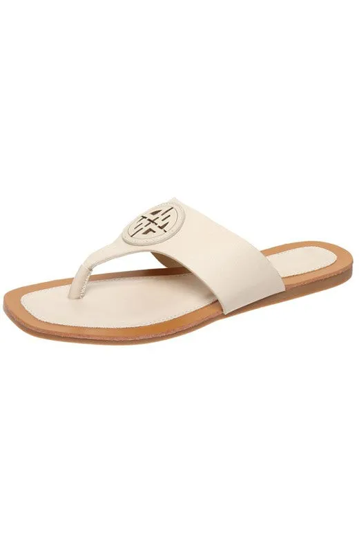 Circle Disk Thong Sandal