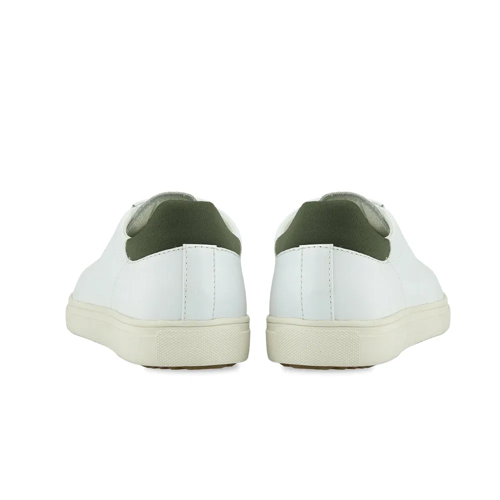 Clae Bradley White Leather Green