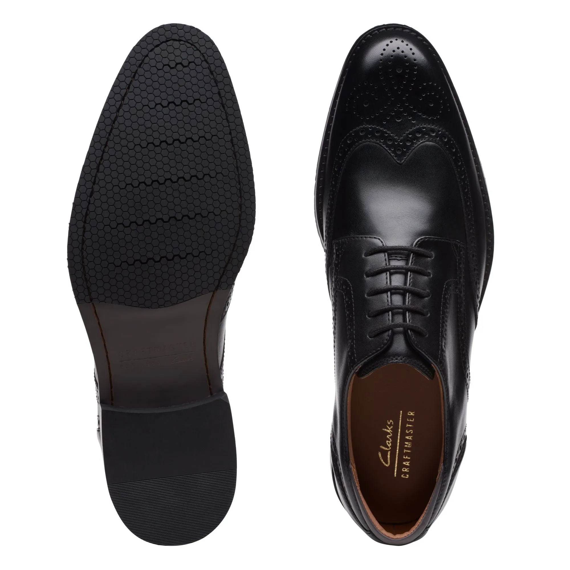 Clarks CraftArloLimit Black Leather - Standard Width