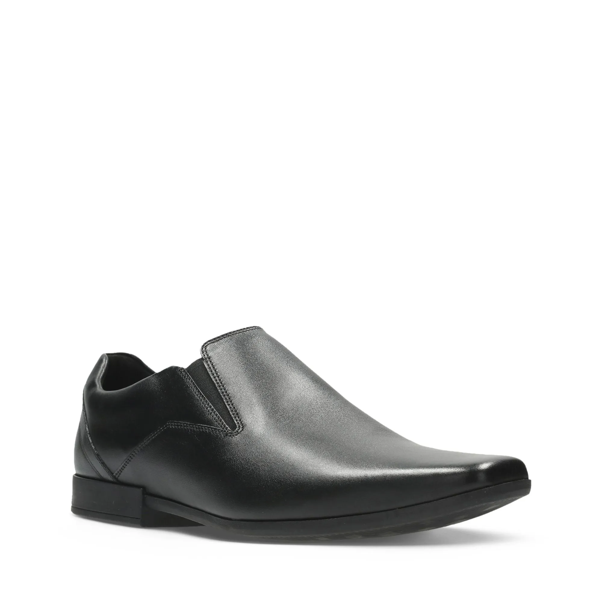 Clarks Glement Slip Black Leather