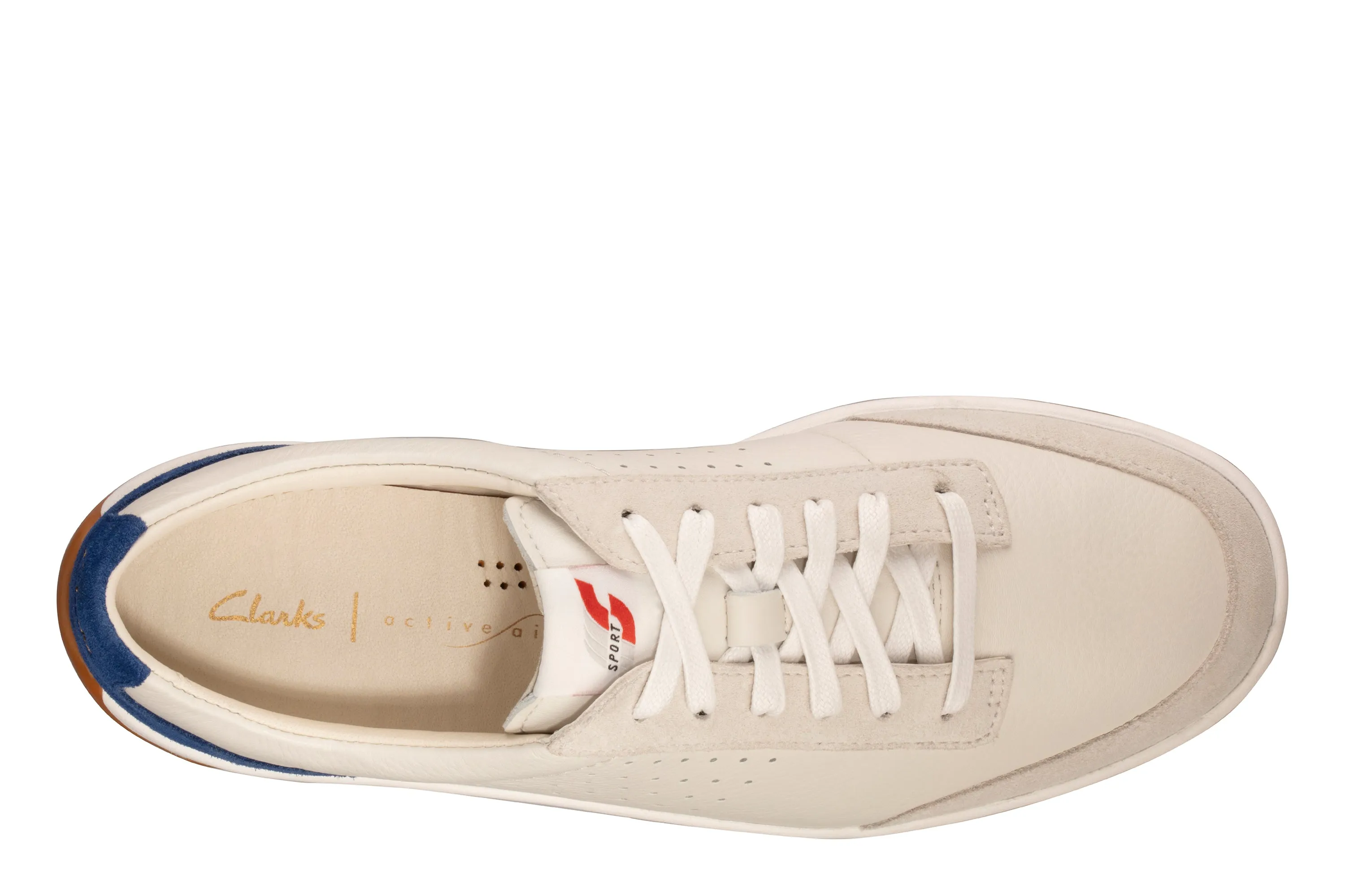 Clarks Hero Air Lace White/Blue