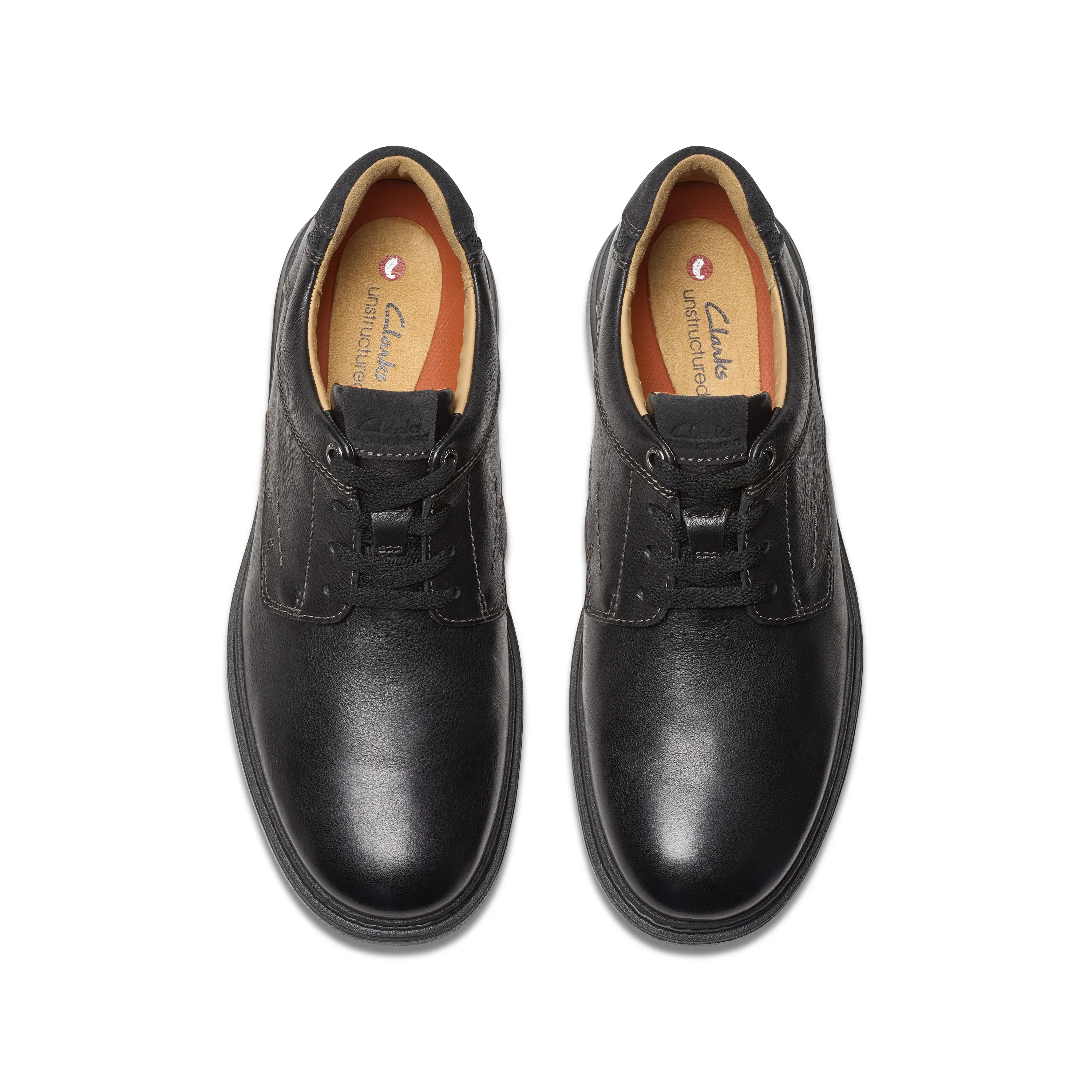 Clarks Un Briley Pace Black Leather - Wide Width