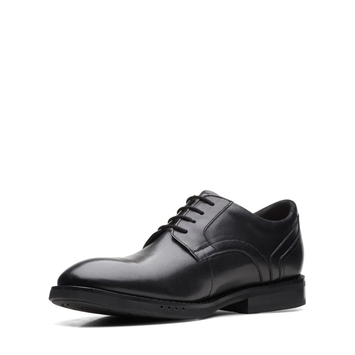 Clarks Un Hugh Lace Black Leather