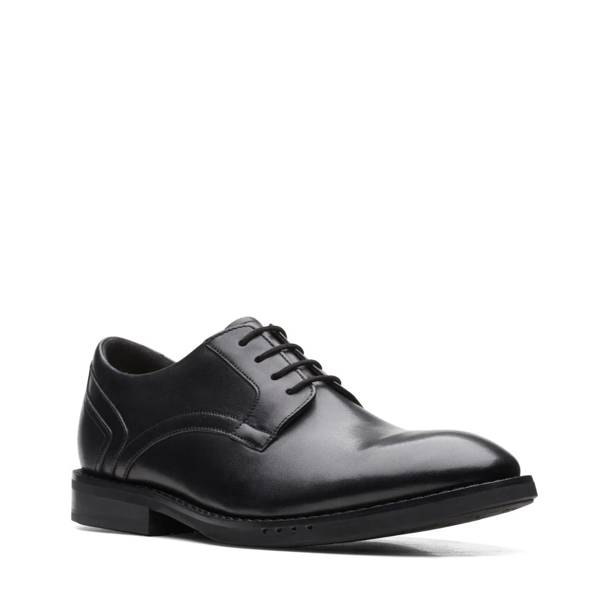 Clarks Un Hugh Lace Black Leather