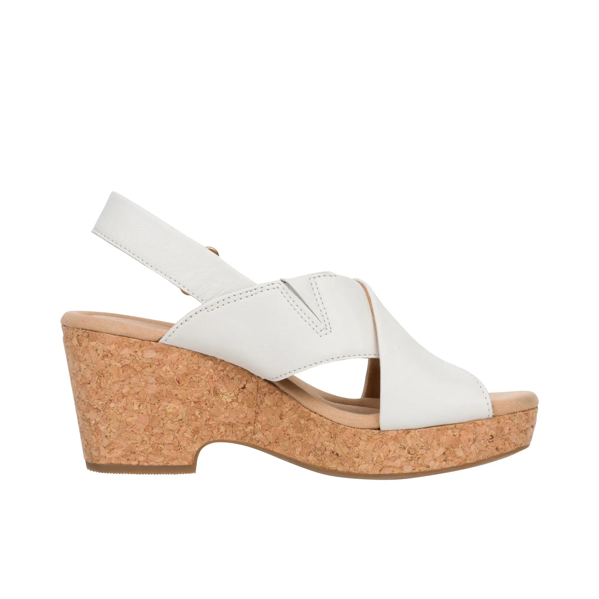 Clarks Womens Giselle Dove Off White Leather