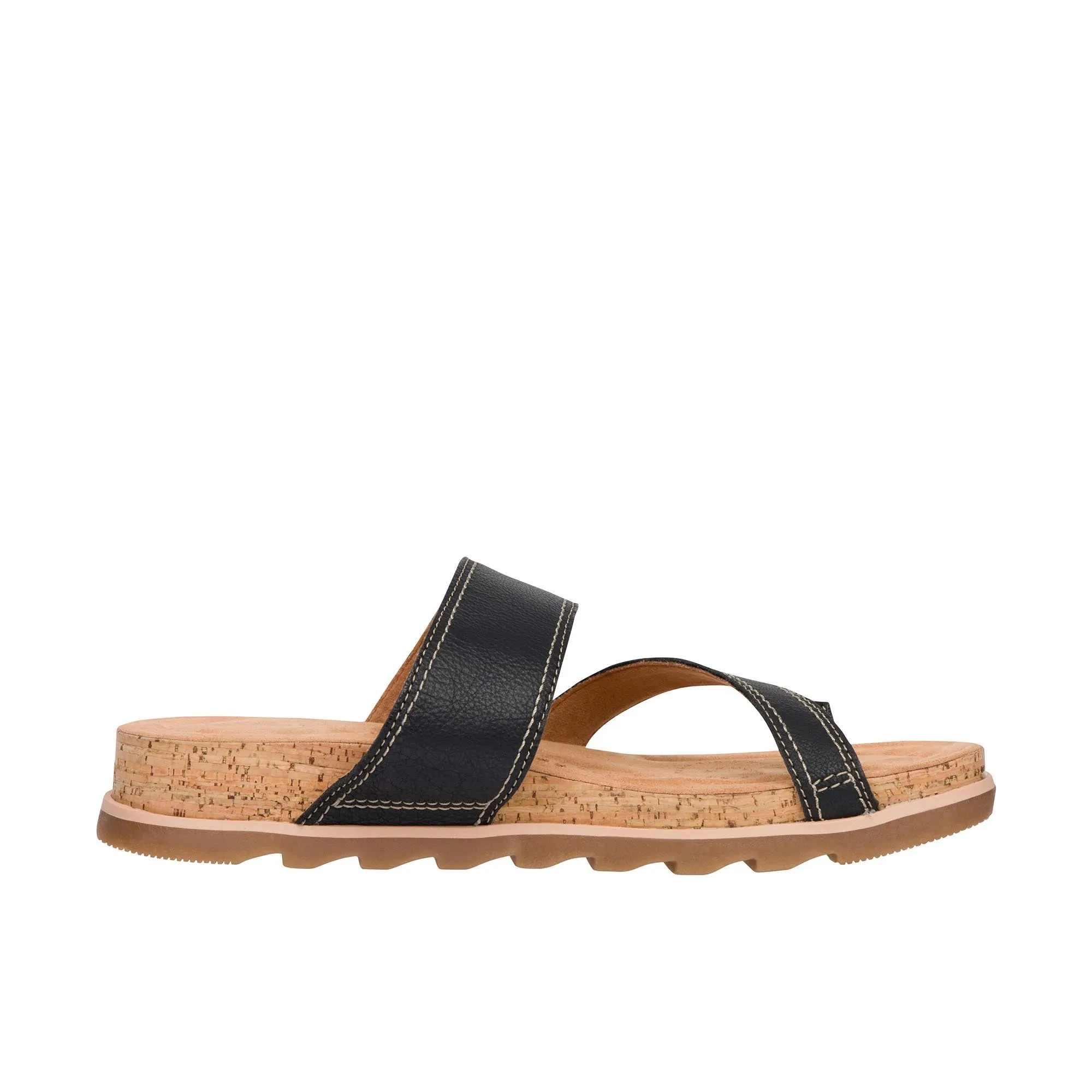 Clarks Womens Yacht Beach Black Leather