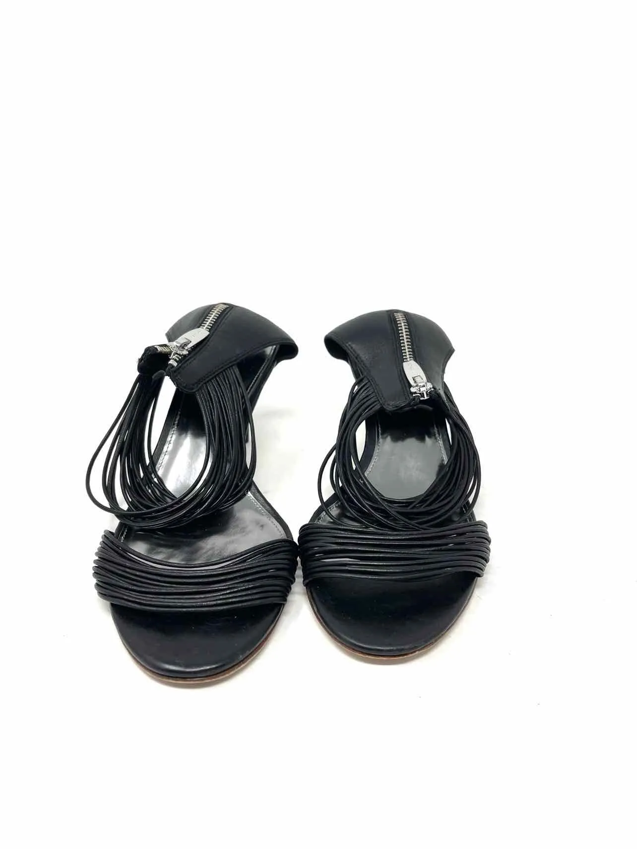 Coach Size 8 Black Strappy Leather Shoes Sandals Heels