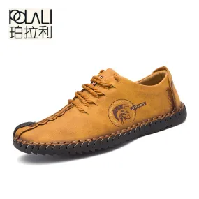 Comfortable Casual Shoes Loafers Men Shoes Quality Split Leather