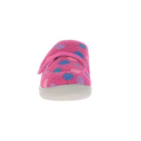 CozyLodge Kid's Slipper - Pink/Multi Dots