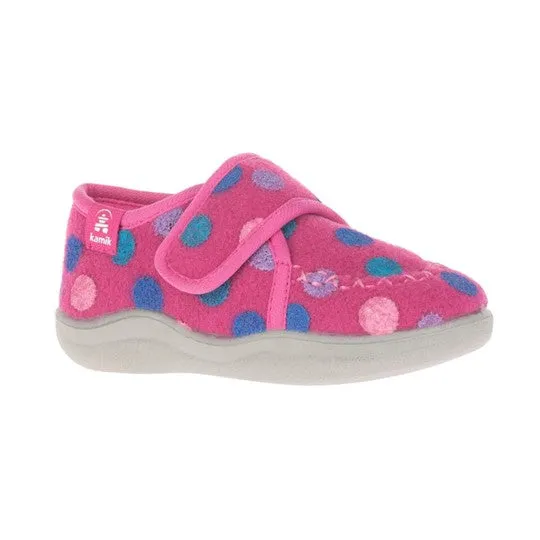 CozyLodge Kid's Slipper - Pink/Multi Dots