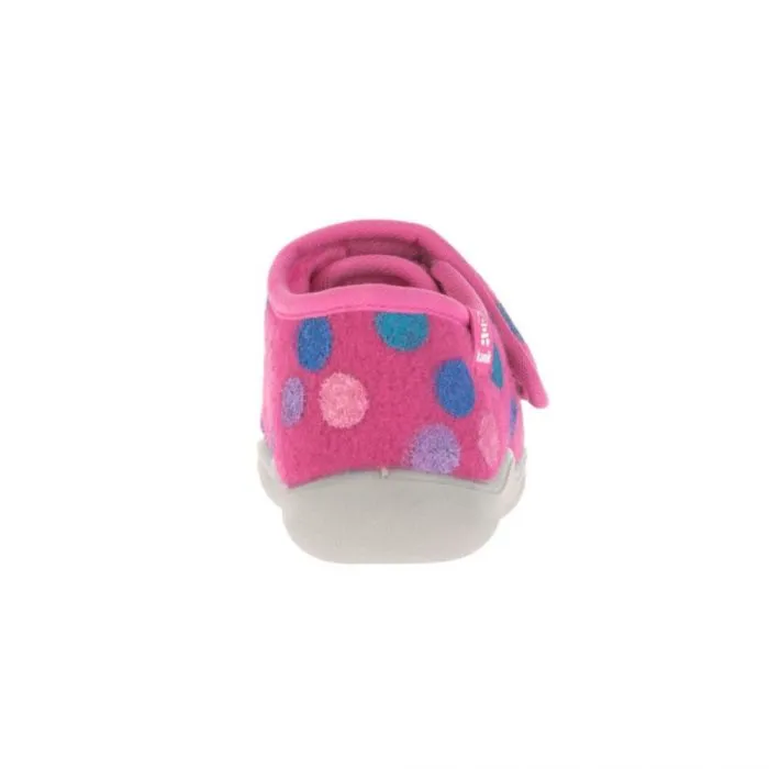 CozyLodge Kid's Slipper - Pink/Multi Dots