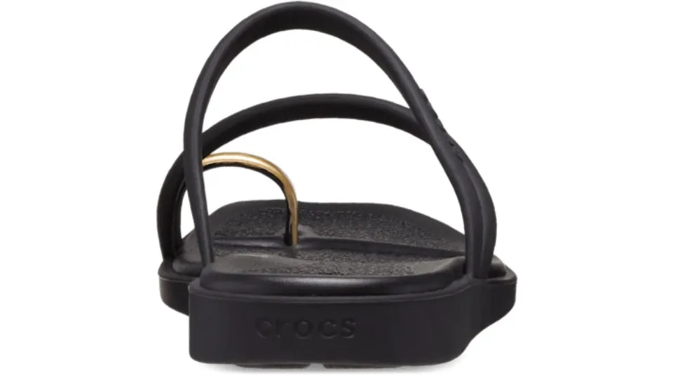 Crocs Miami Metallic Toe Loop Sandal Black