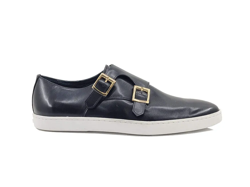 Double Monk Strap Leather Sneaker