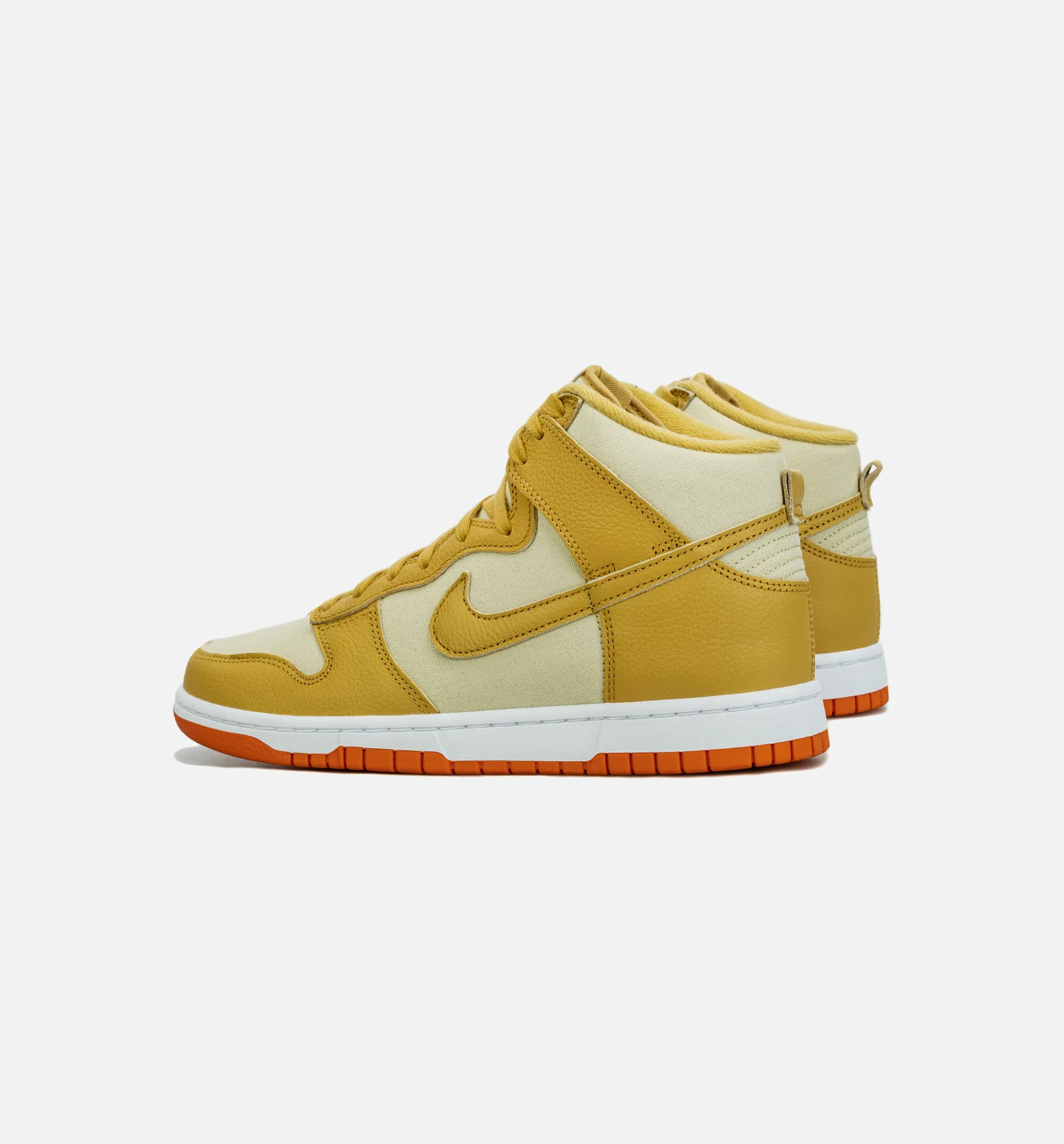 Dunk High Gold Canvas Mens Lifestyle Shoe - Gold/Beige