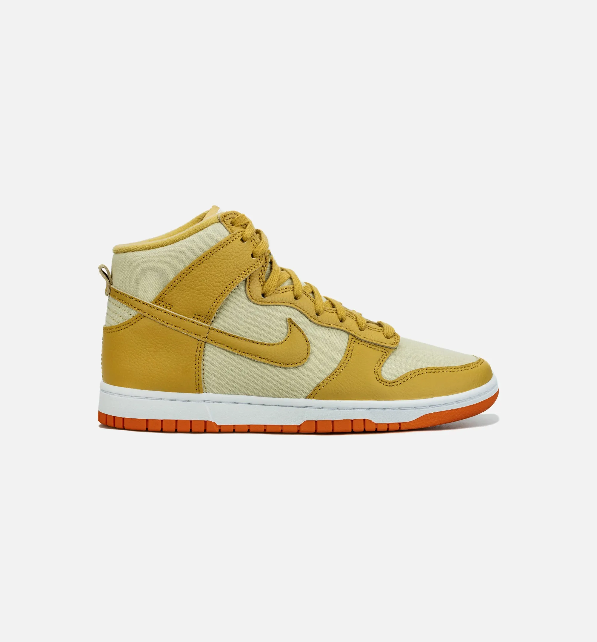 Dunk High Gold Canvas Mens Lifestyle Shoe - Gold/Beige