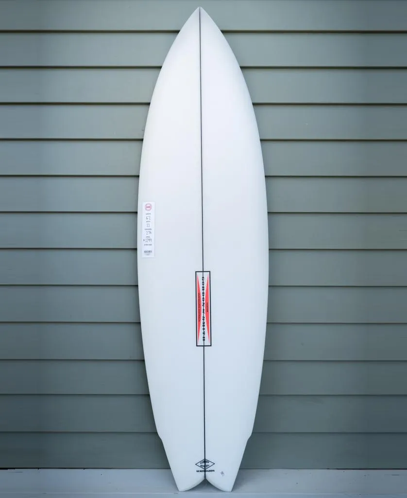 G&S 6'2 Power Twin Matte Finish | White