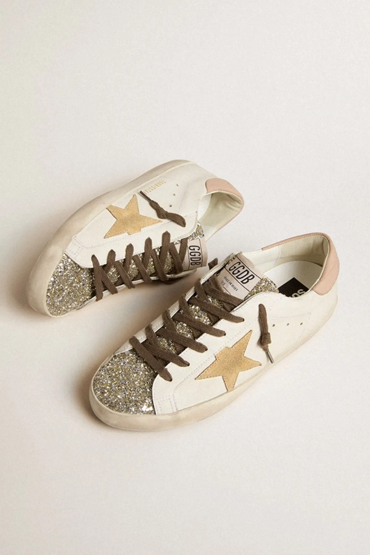 Super Star White Platinum Yellow Pink Golden Goose Sneaker