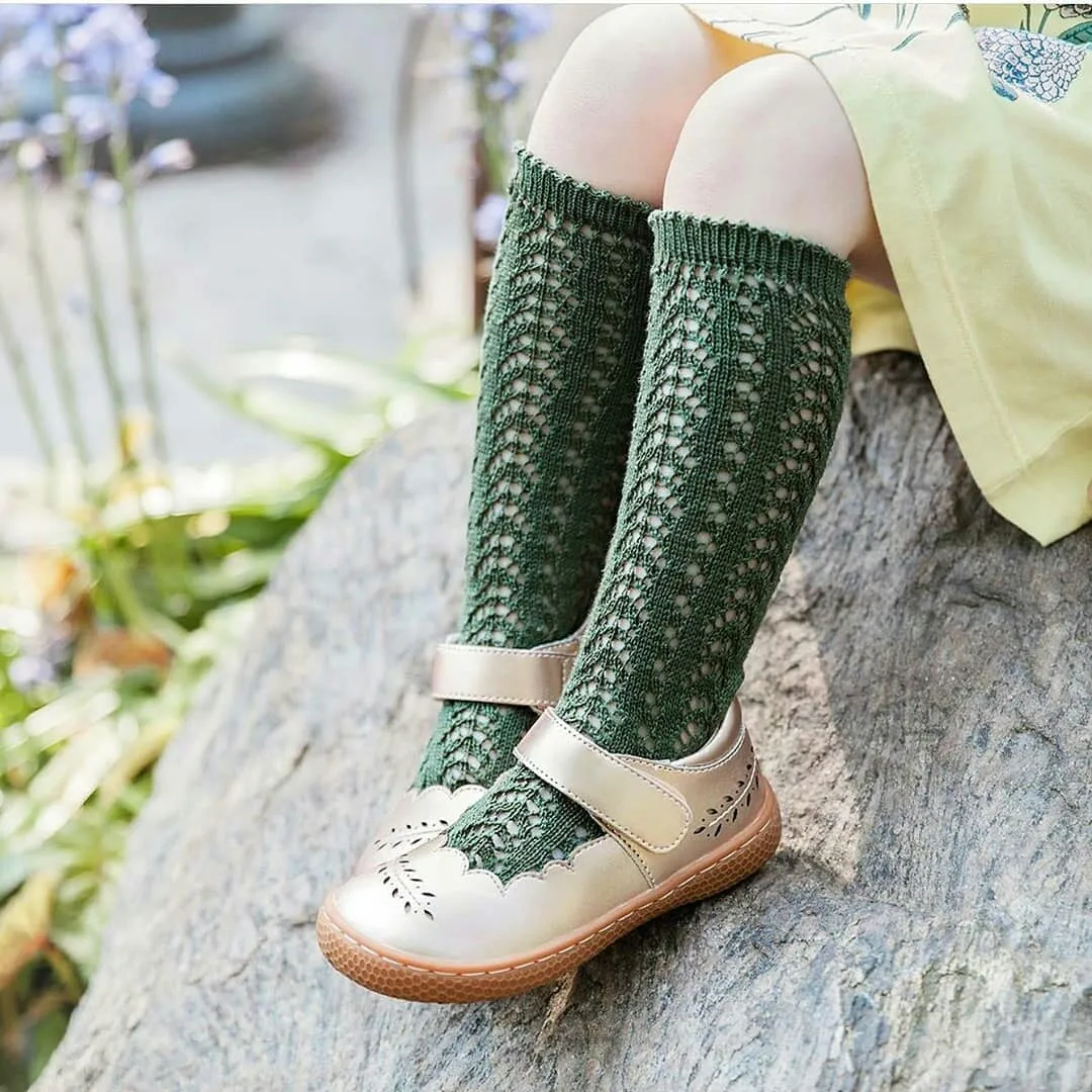 Green Long Lace Socks