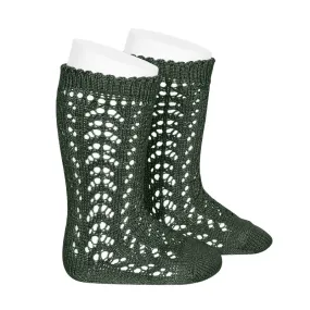 Green Long Lace Socks