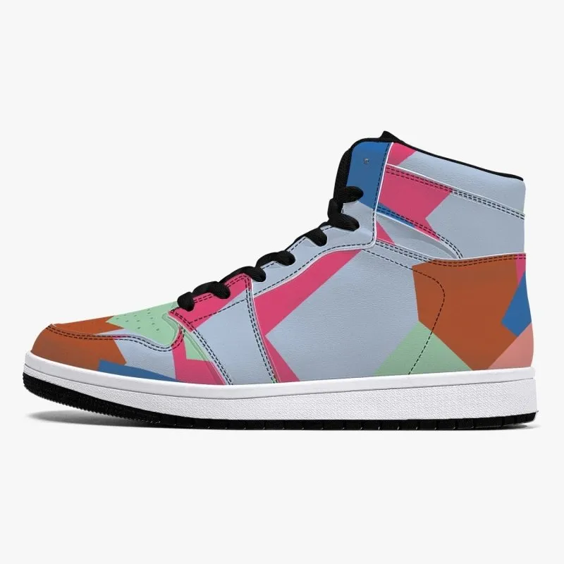 High-Top Leather Sneakers - Color