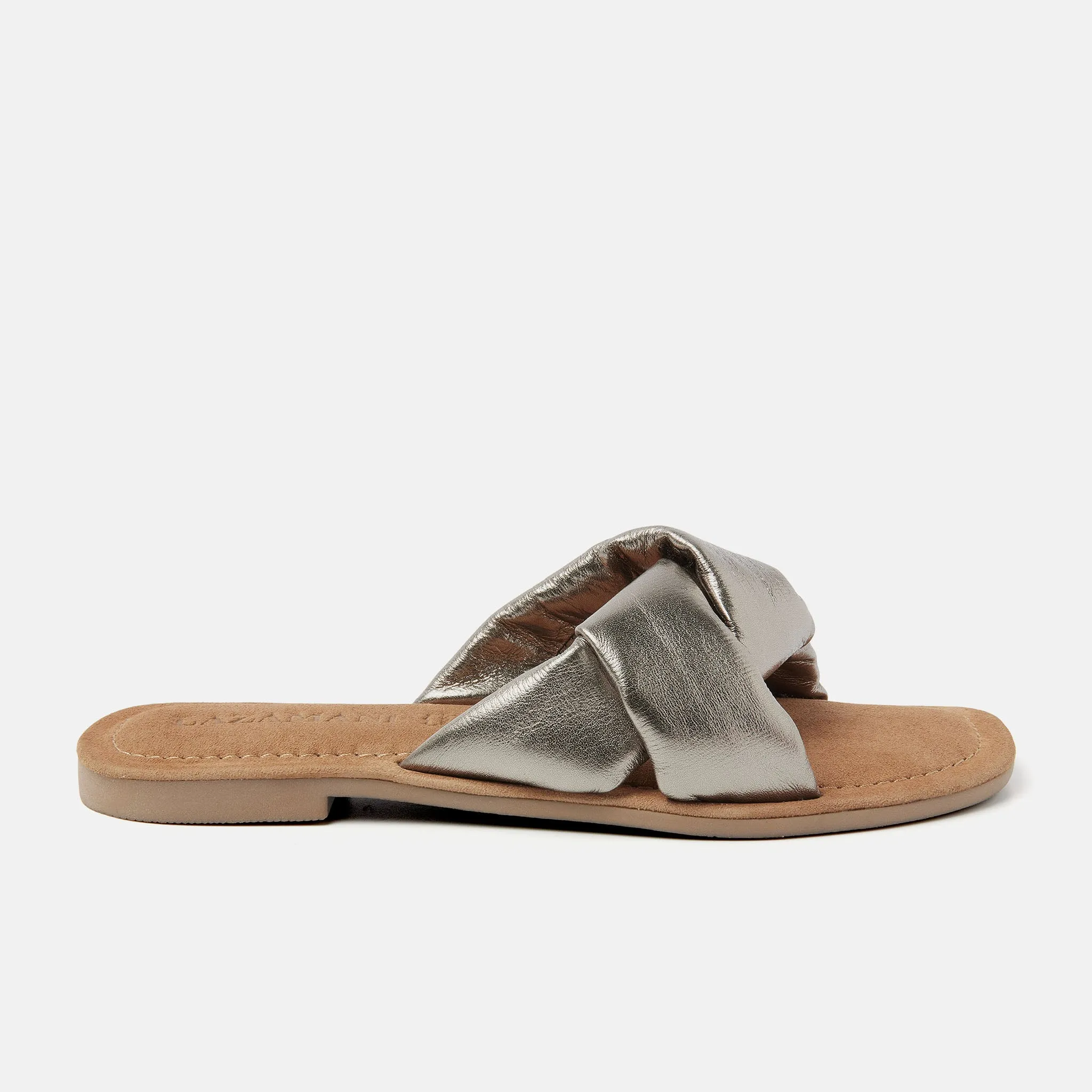 Kai Leren Dames Slippers Pewter