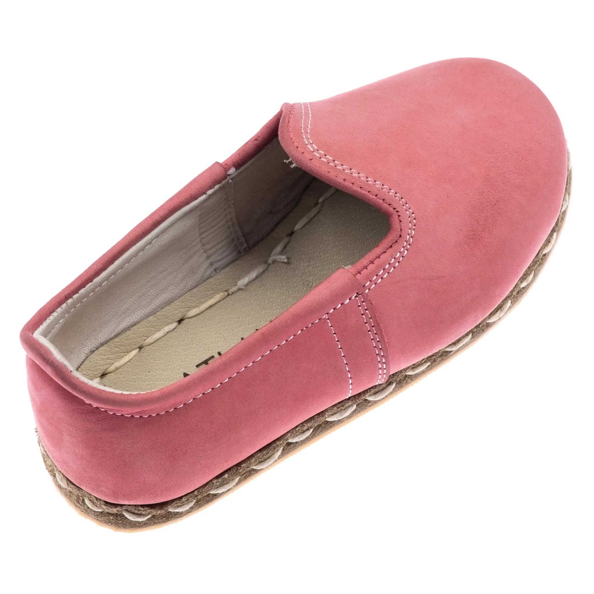 Kids Pink Leather Shoes