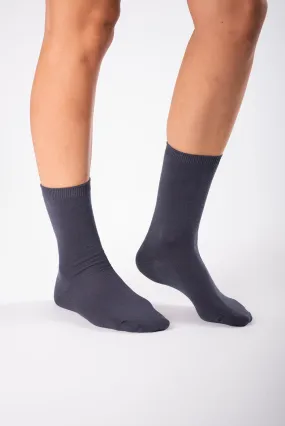 Ladies' 2-Pack Crew Length Bamboo Socks - Grey