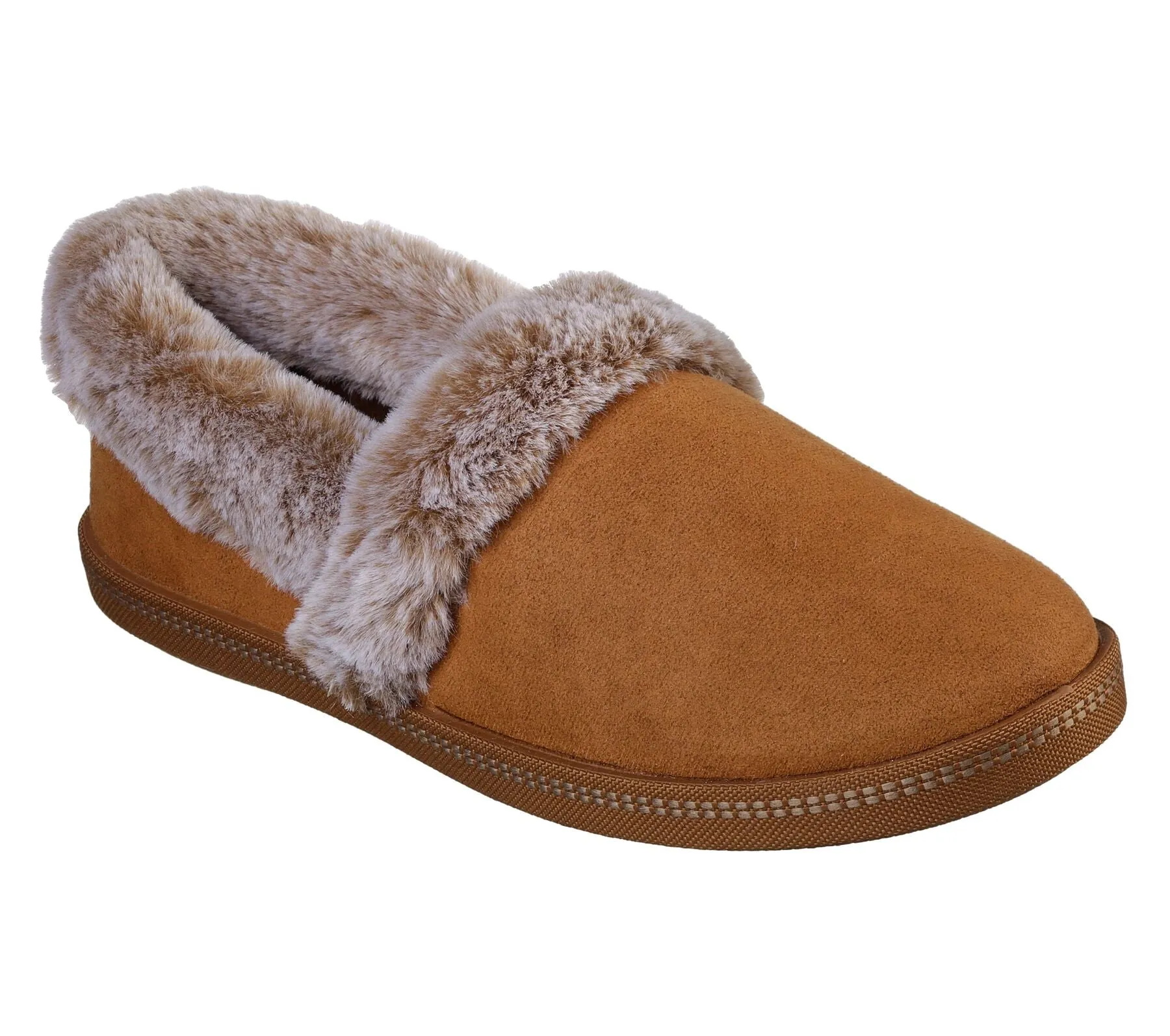 Ladies Skechers Bedroom Slippers Chestnut Cozy Memory Foam 32777 CSNT