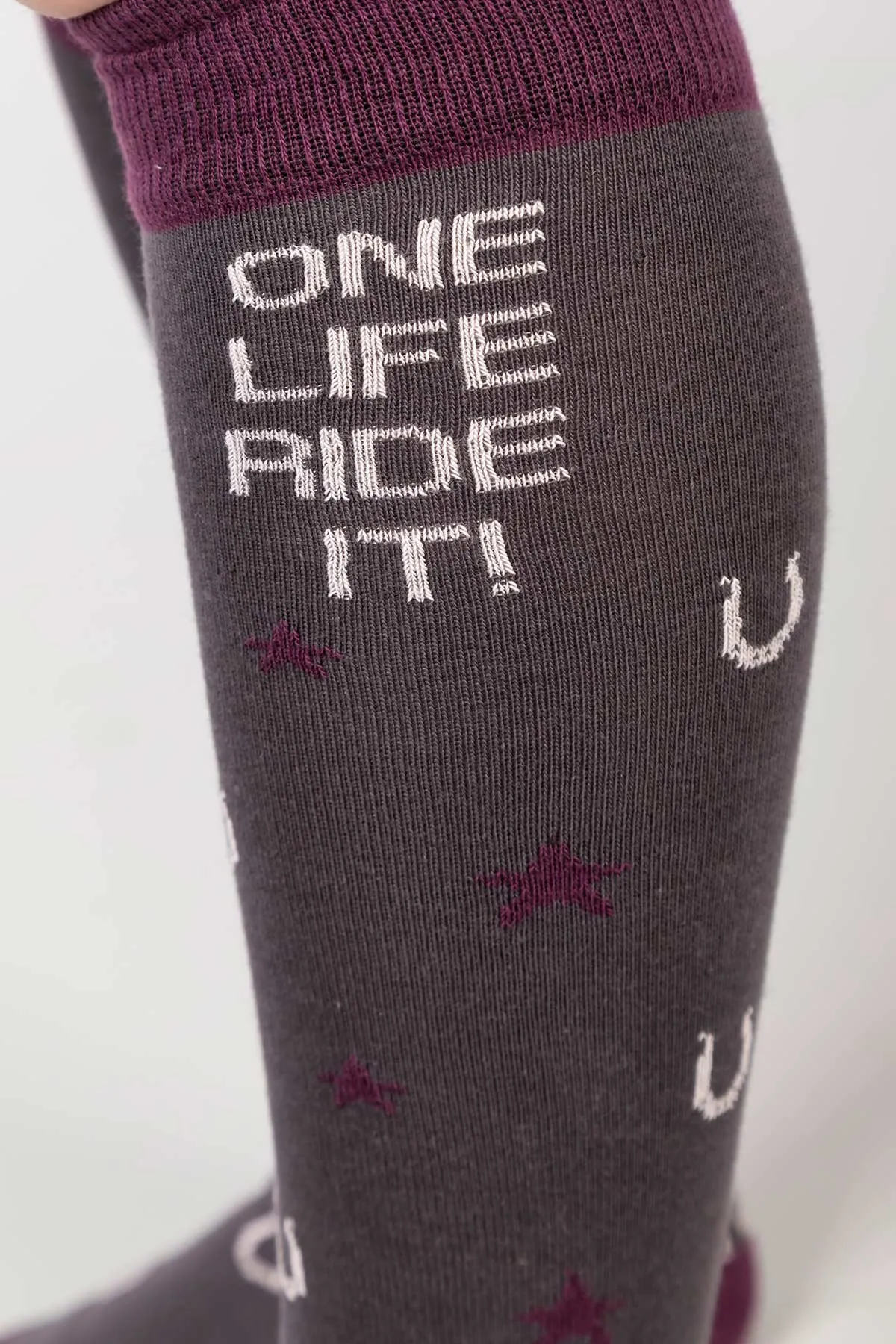 Ladies Slogan Knee Length Socks