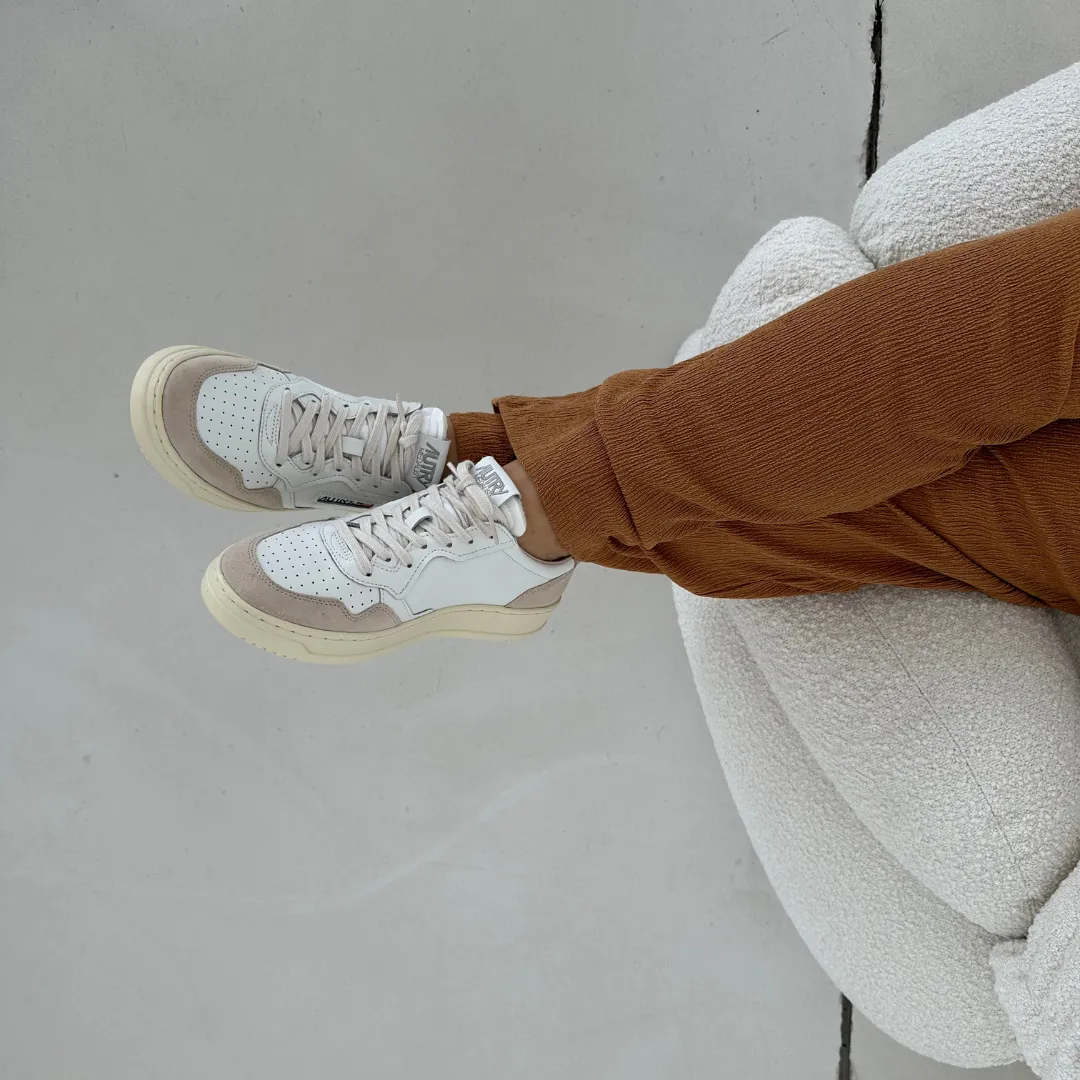 LOW SNEAKER 80's  LS37 | Suede White / Powder