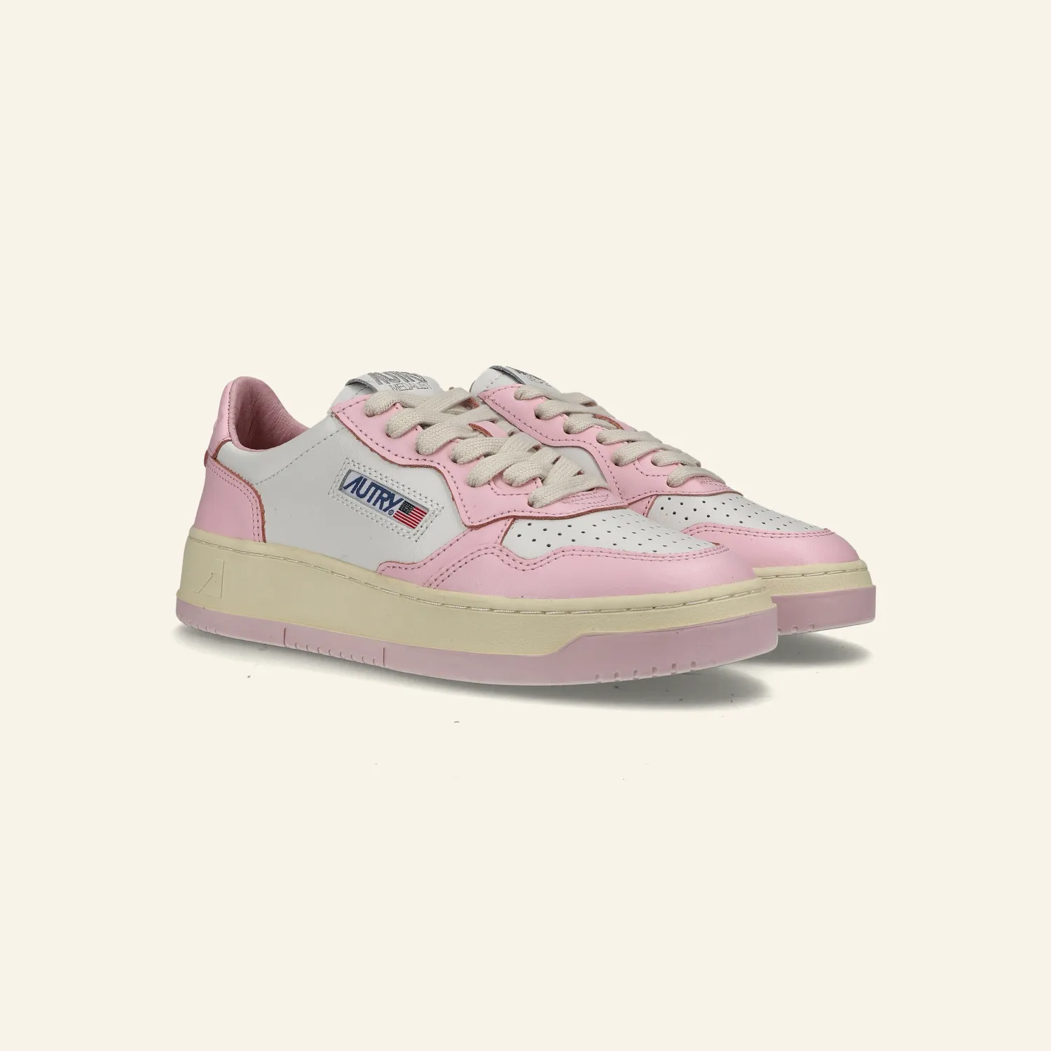 LOW SNEAKER 80's WB37 I Bicolor White/Blush Bride