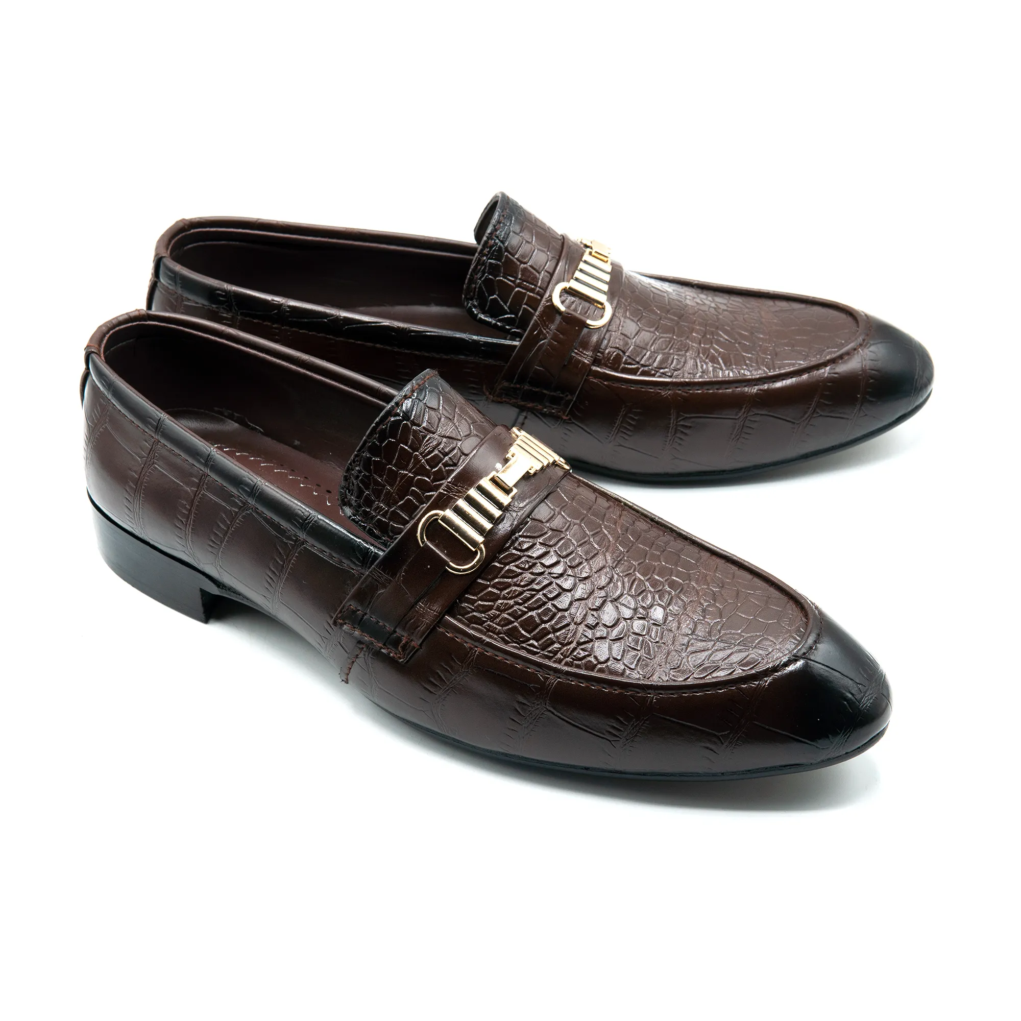 Men Brown Imported Synthetic Leather Shoes