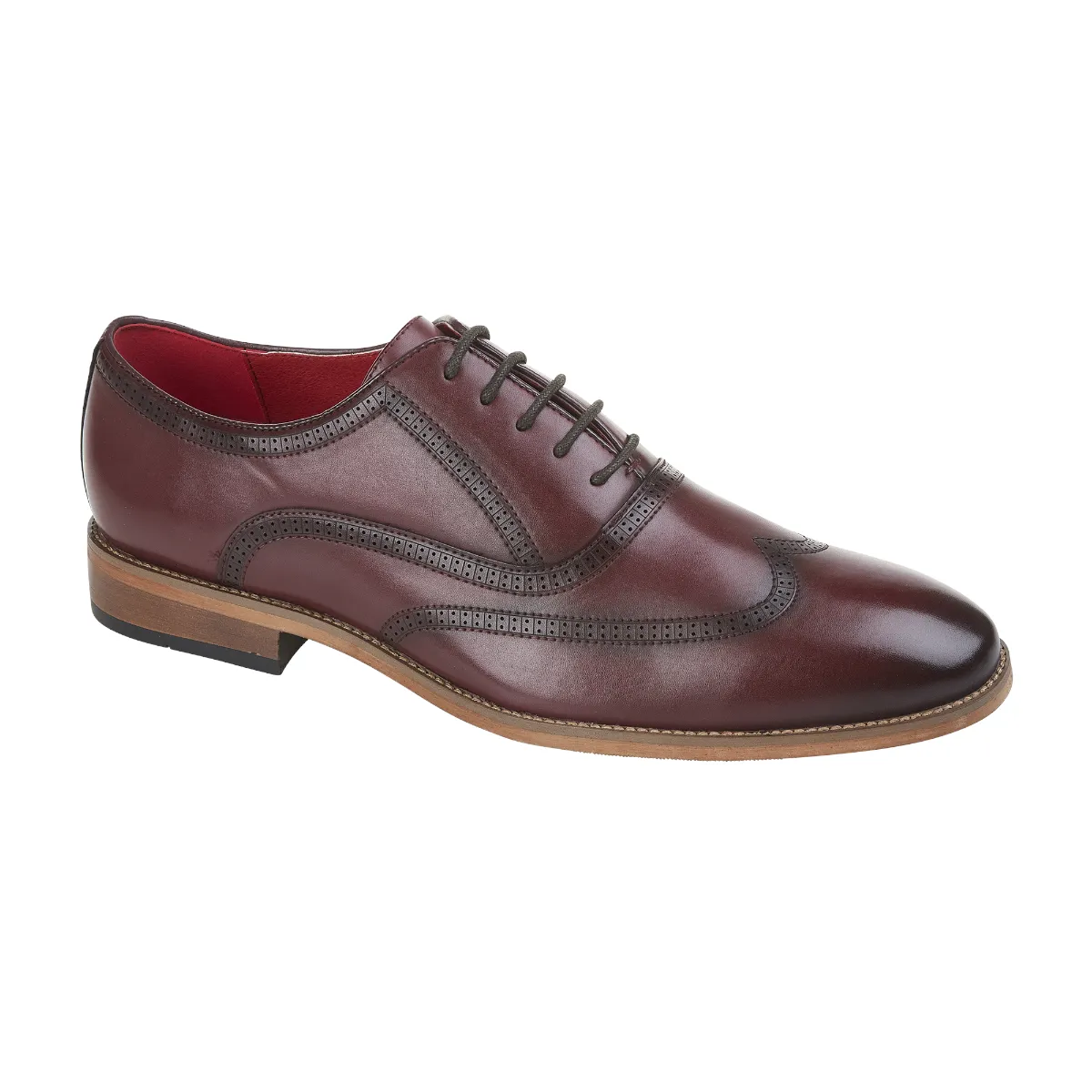 Mens Brogues Smart Bordo Formal Shoes Charles Southwell Giovani