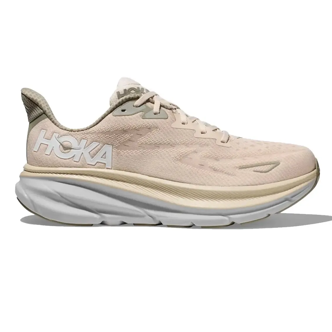 Sure! A more optimized title for the product Mens Hoka Clifton 9 - Oat Milk / Barley could be: Mens Hoka Clifton 9 Running Shoes in Oat Milk/Barley - Lightweight and Cushioned.