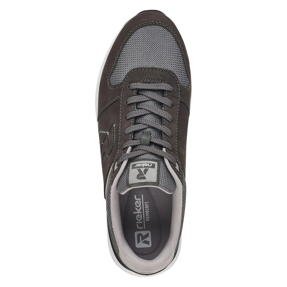 Mens Trainers Evolution by Rieker Grey Combo Shoes Soft Comfort 07601-45 SALE